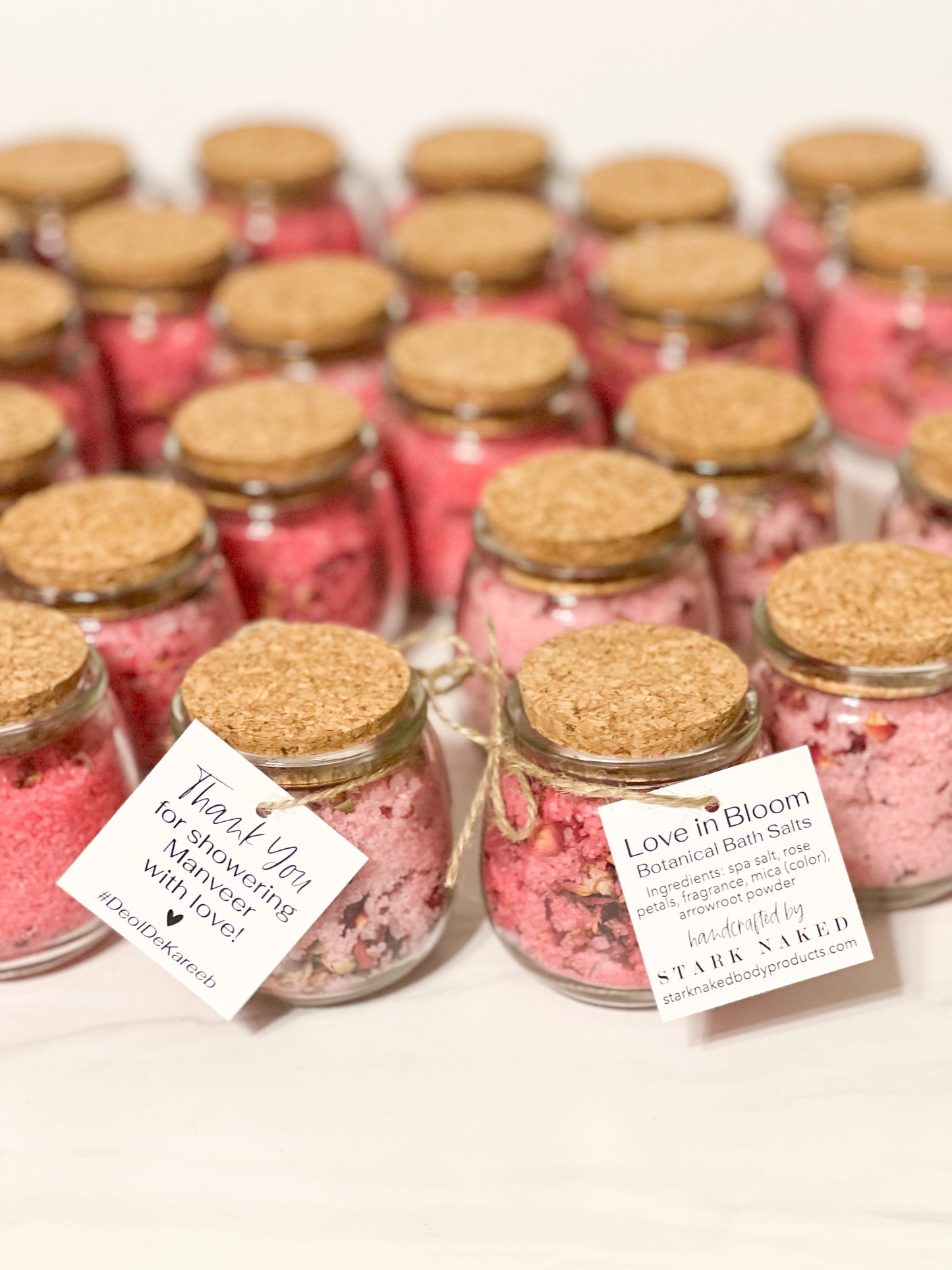 Shower and Party Favor - Bath Salt Soak with Botanicals